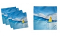 Ambesonne Rubber Duck Set of 4 Napkins, 12" x 12"